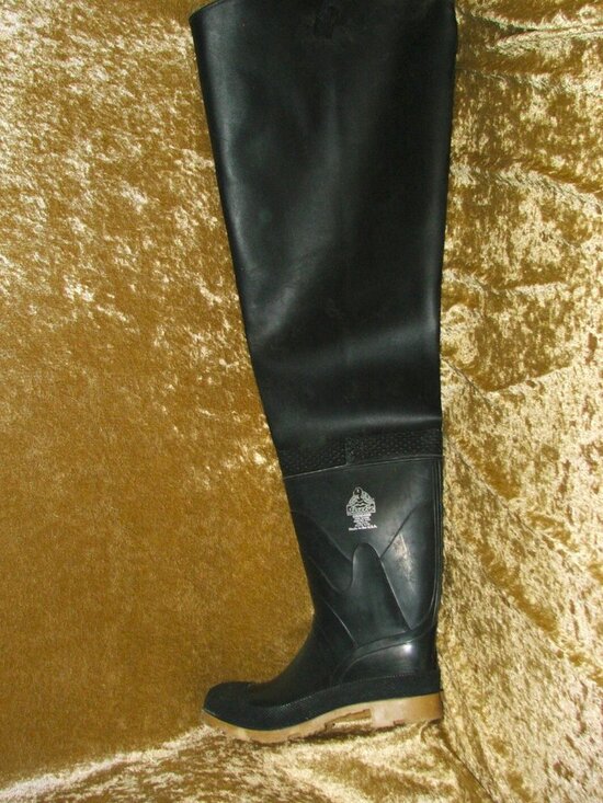 Bata Steel Toe Black Rubber Hip Boots Steel Shank 86055 Sz 8 main image 4